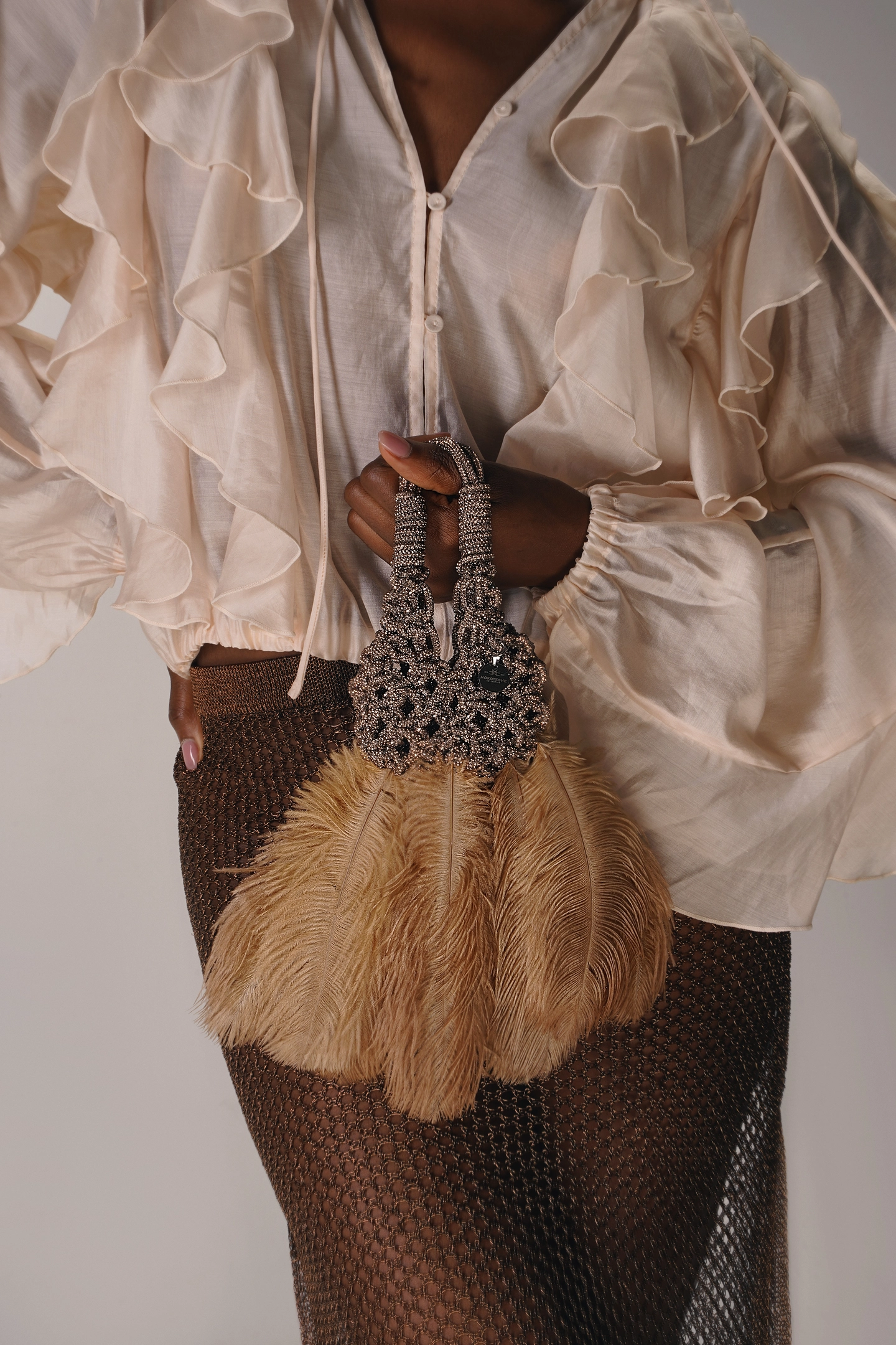 Сумка: Mini Feather (Gold/Brown)