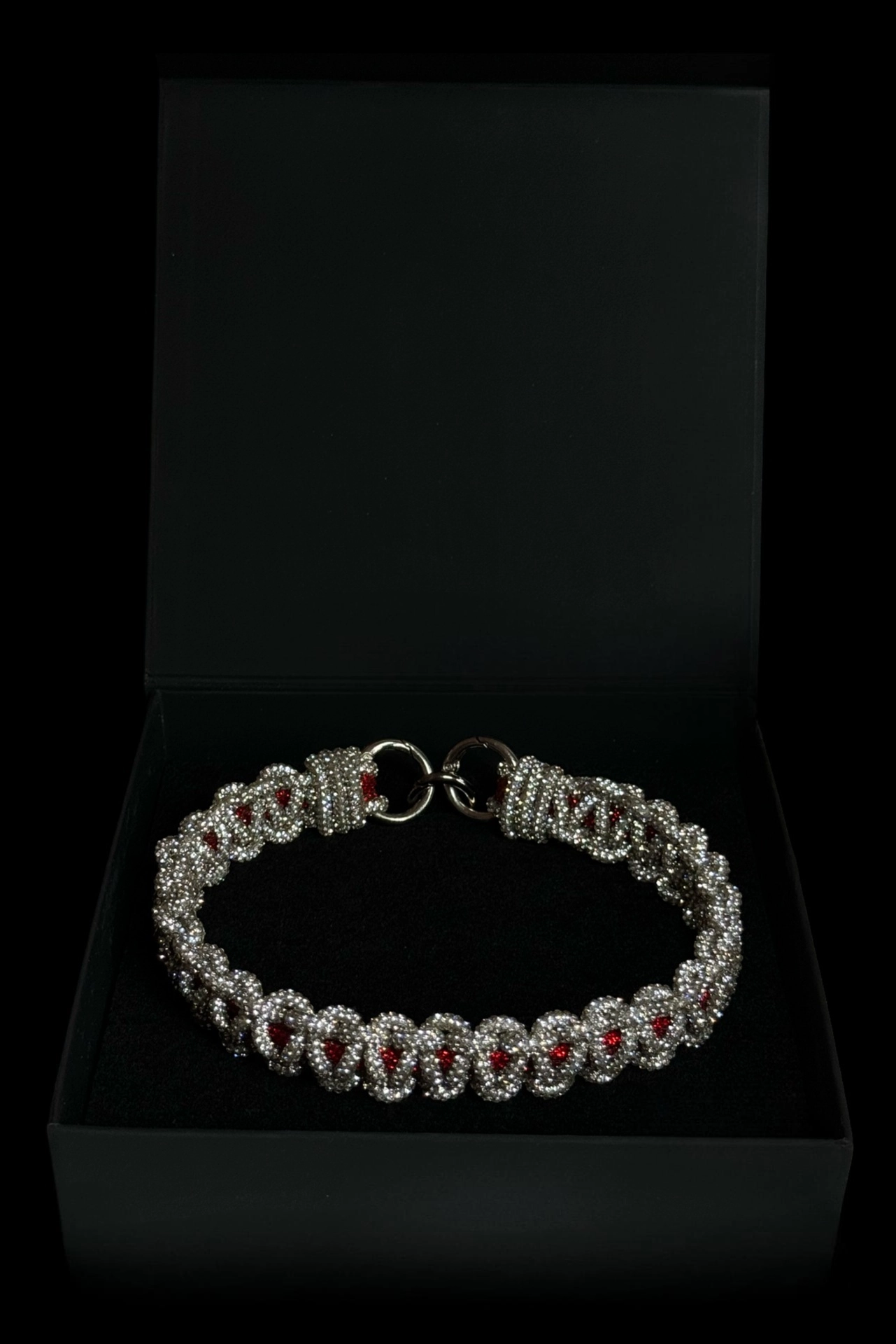 Чокер: Classic Duo (Silver/Red)